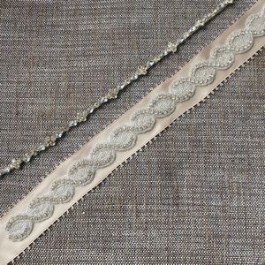 Set of two Wedding Crystal Bridal Belts